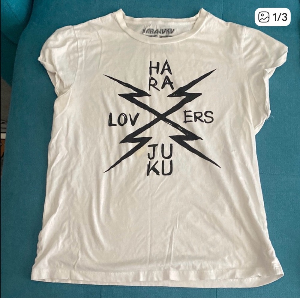 Harajuku Lovers White Tee with Black Graphic